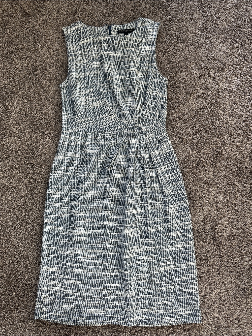 Banana Republic Blue and White Tweed Sheath Dress